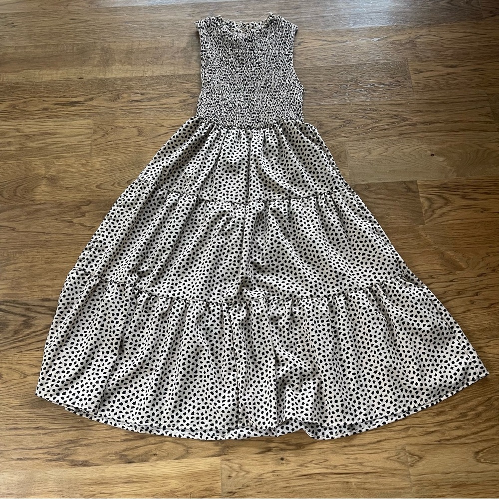 SHEIN Black and Tan Dotted Women’s Dress - Picture 3 of 6
